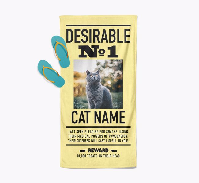 'Desirable No. 1' - Personalized {breedFullName} Towel